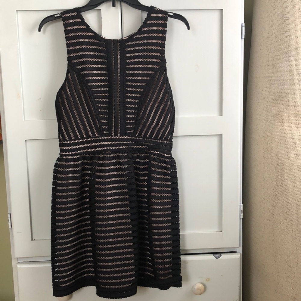 Trixxi black and nude tone dress
